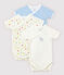 Babies' Short-Sleeved Wrapover Organic Cotton Bodysuits - 3-Pack variante 2