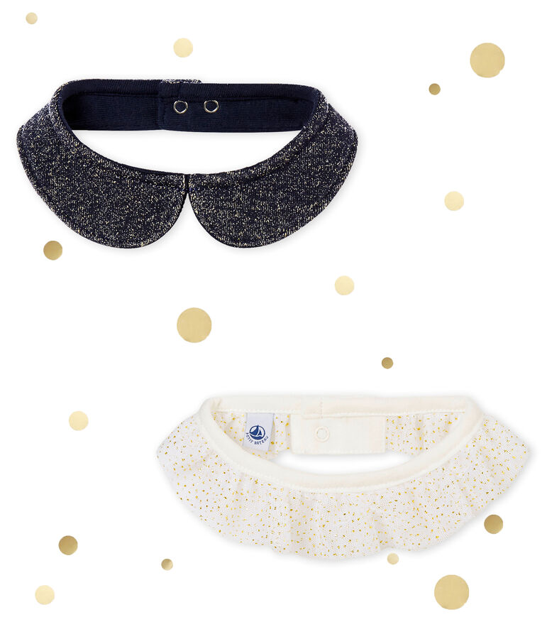Set of 2 baby girl's collars multicolor