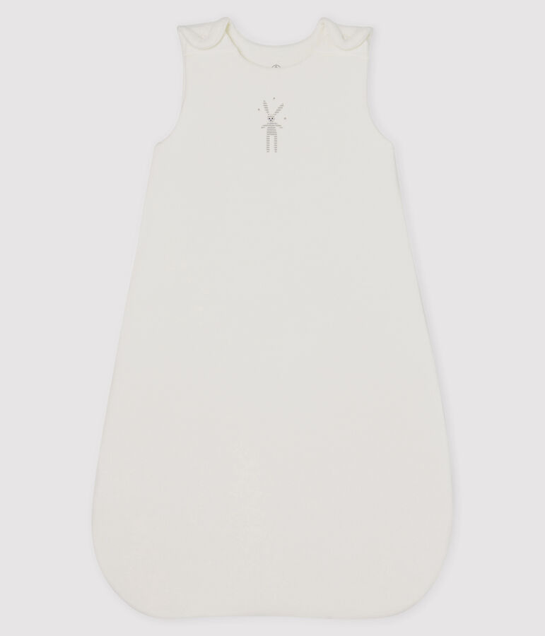 Babies' Velour Sleeping Bag MARSHMALLOW white