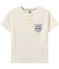 Boy's T-shirt with Tunisian collar MARSHMALLOW white