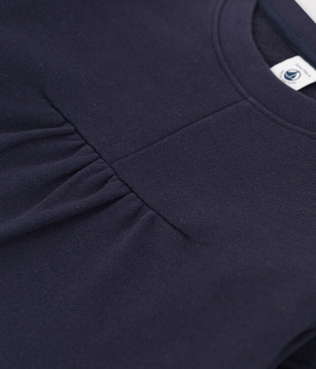 Girls' Long-Sleeved Fleece Dress blue