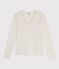 Women's long sleeved plain cotton T-shirt MONTELIMAR CHINE