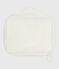Newborn babies' suitcase in embroidered cotton gauze MARSHMALLOW white