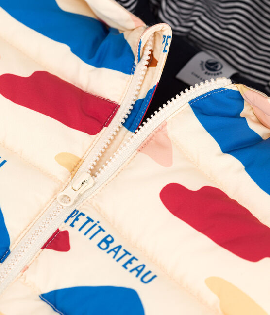 Babies' Recycled Patterned Parka AVALANCHE white/MULTICO