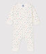 Babies' Multicoloured Letter Patterned Organic Cotton Sleepsuit