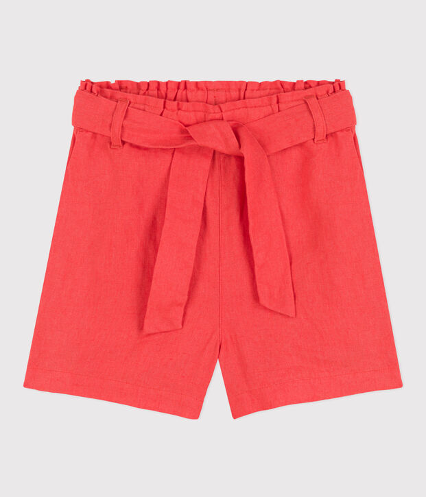 Girls' Linen Shorts orange