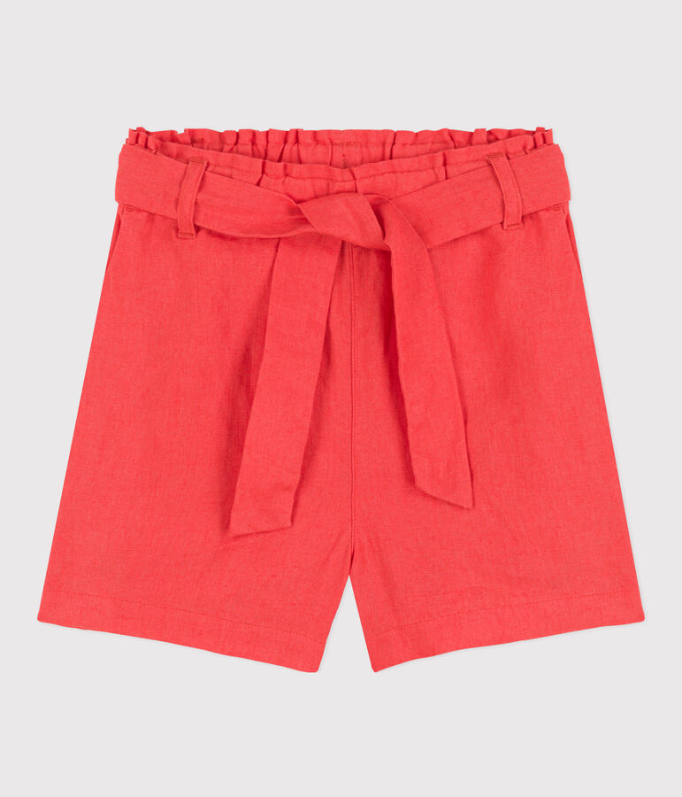 Girls' Linen Shorts orange