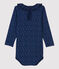 Babies' Cotton Bodysuit MEDIEVAL blue/MULTICO white