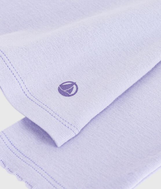 Women's Iconic long-sleeved cotton cocotte stitch T-shirt PARME purple