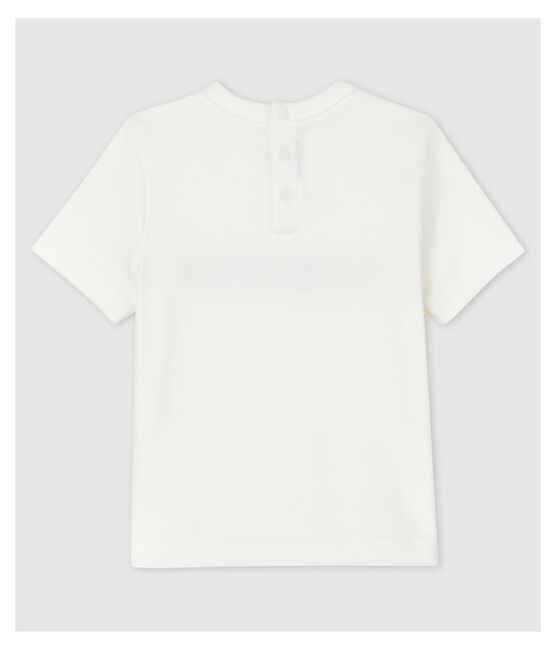Babies' Cotton T-Shirt. MARSHMALLOW white