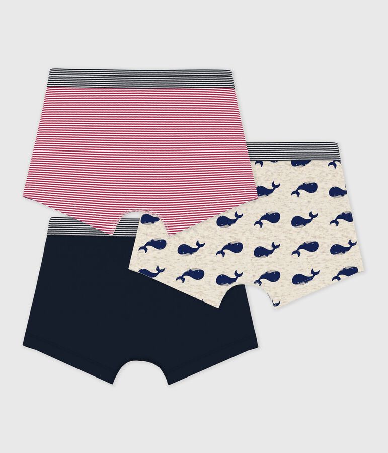 Children's whale-print cotton boxers - 3-Pack variante 1