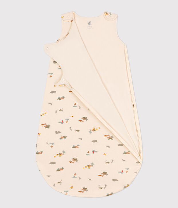 Light Cotton Sleeping Bag TOG 0.8 Ecru/multicolor