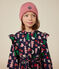 Little girl's long-sleeved flannel dress SMOKING blue/MULTICO white