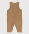 Babies' plain long corduroy jumpsuit ROCHE CLAIR beige