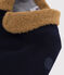 Babies' plain woollen cloth jacket SMOKING blue