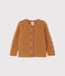 Baby girl's wool blend cardigan CUIVRE brown