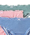 Set of 3 light cotton ruffled panties for woman . white