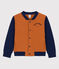 Unisex Fleece Baseball Jacket ECUREUIL brown/MEDIEVAL