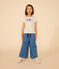 Girls' Lightweight Jersey T-Shirt AVALANCHE white/MEDIEVAL