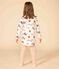 Girls' Dog Fleece Nightdress MARSHMALLOW white/MULTICO white