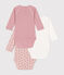 Babies' long-sleeved wrapover cotton bodysuits - 3-Pack variante 2