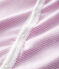Babies' Pink Striped Footless Cotton and Lyocell Sleepsuit BOHEME pink/MARSHMALLOW white