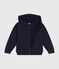 Girls' hooded zip-up fleece sweatshirt SMOKING blue