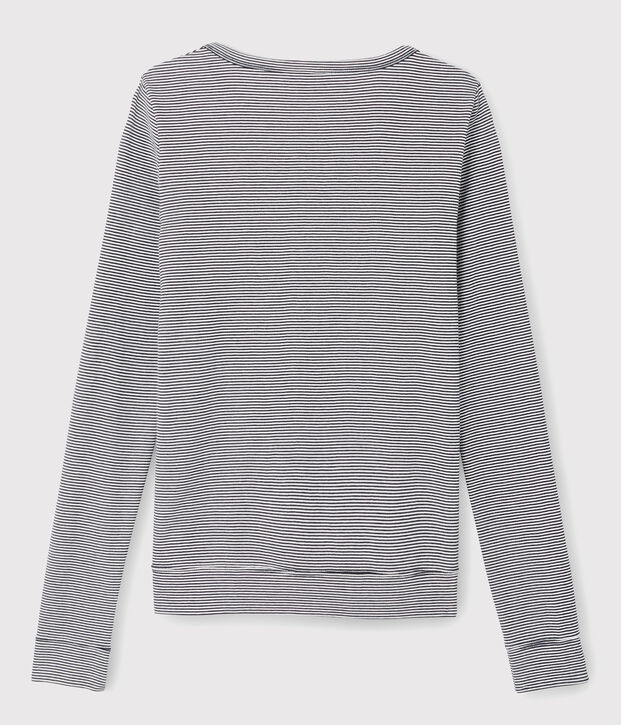 Women's Iconic Striped Cotton Cardigan blue/white