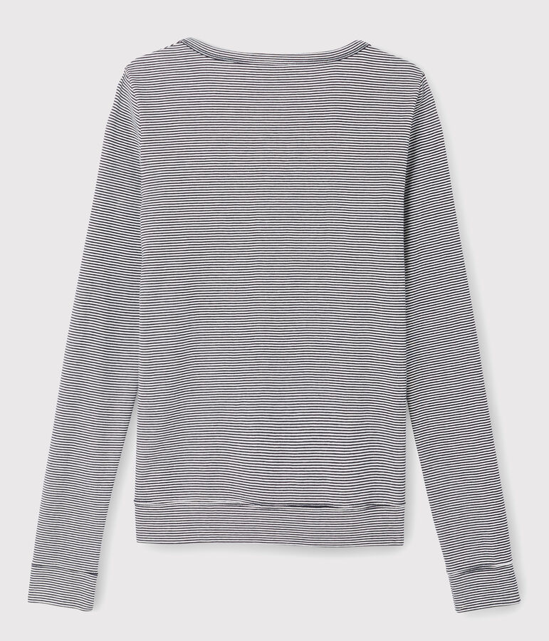 Women's Iconic Striped Cotton Cardigan blue/white