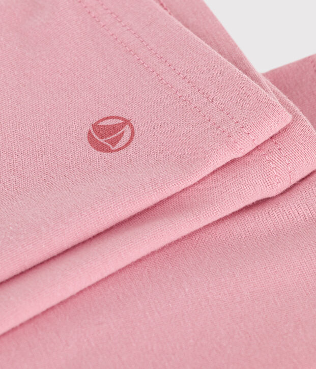 Children's plain cotton leggings pink