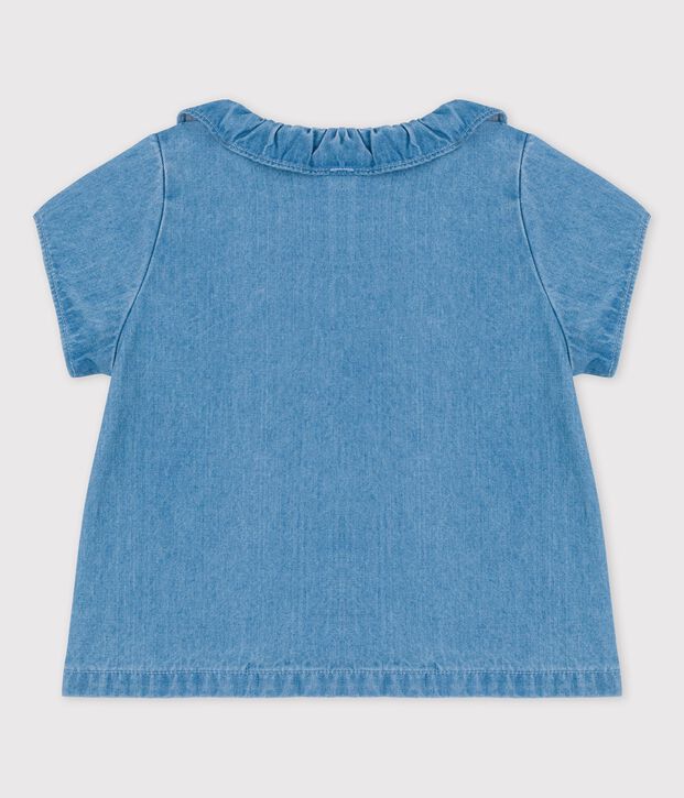 Babies' Organic Light Denim Blouse blue