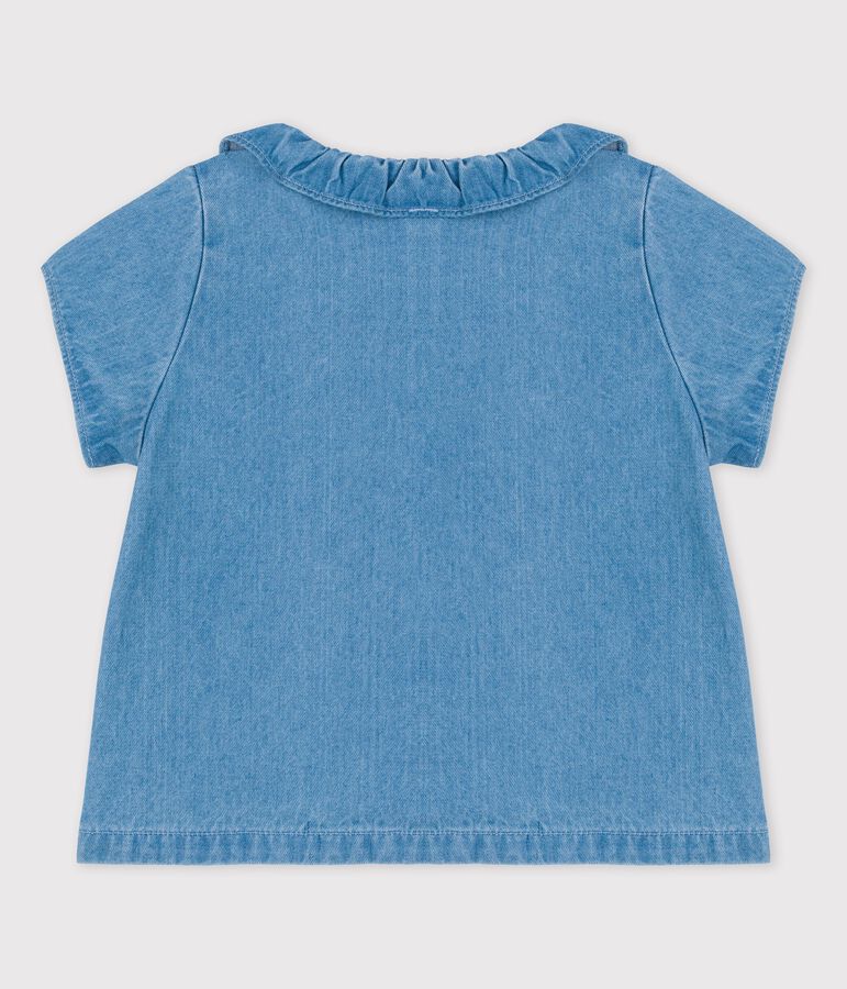 Babies' Organic Light Denim Blouse blue
