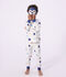 Children's dog print cotton fancy dress pyjamas white/multicolor