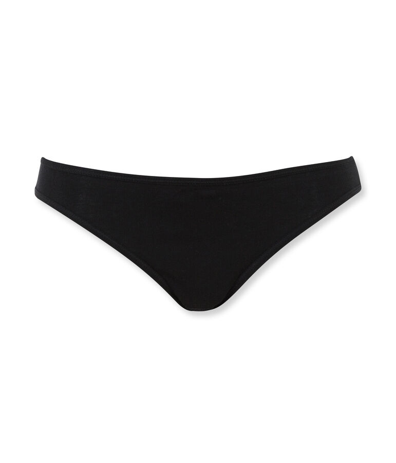 Women's light cotton briefs black