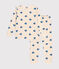 Children's pyjamas in heart print brushed fleece AVALANCHE blue/BEACH