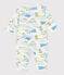 Babies' printed cotton footless pyjama suit MARSHMALLOW white/MULTICO white