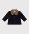 Babies' plain woollen cloth jacket SMOKING blue