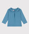 Babies' Long-Sleeved Cotton Blouse POLOCHON blue