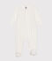 Babies' Starry Cotton Pyjamas MARSHMALLOW white/HERBIER