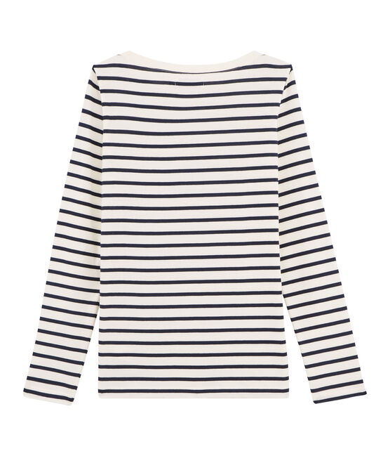 Women's Sailor T-Shirt COQUILLE beige/SMOKING blue