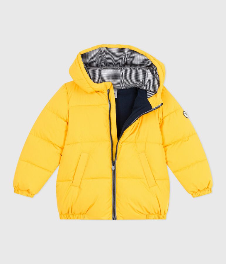 Children's plain puffer jacket yellow