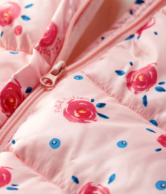 Baby's unisex snowsuit MINOIS pink/MULTICO white