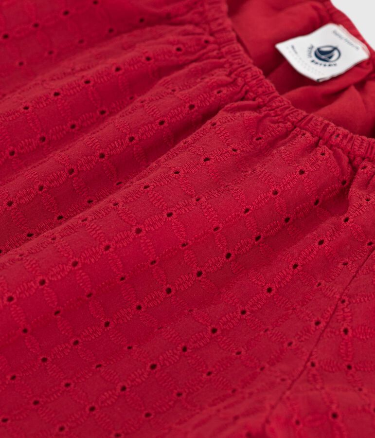 Children's short-sleeved cotton blouse with a floral pattern SPI