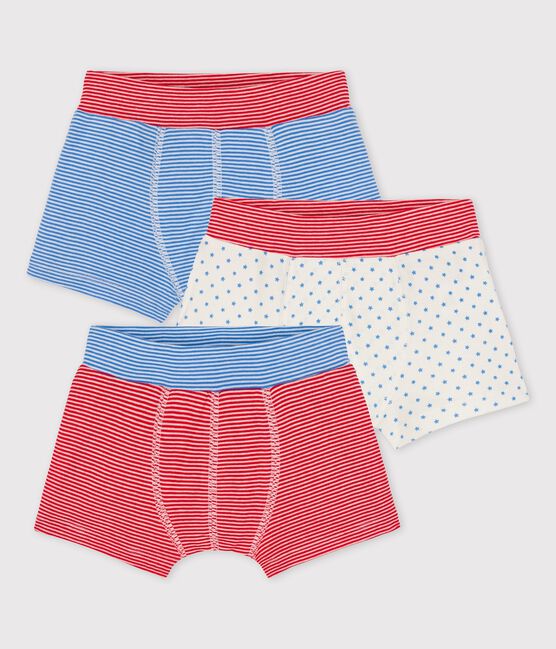 Boys' Pinstriped Organic Cotton Boxer Shorts - 3-Pack variante 1