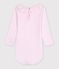 Babies' plain cotton body with a collar BARELY