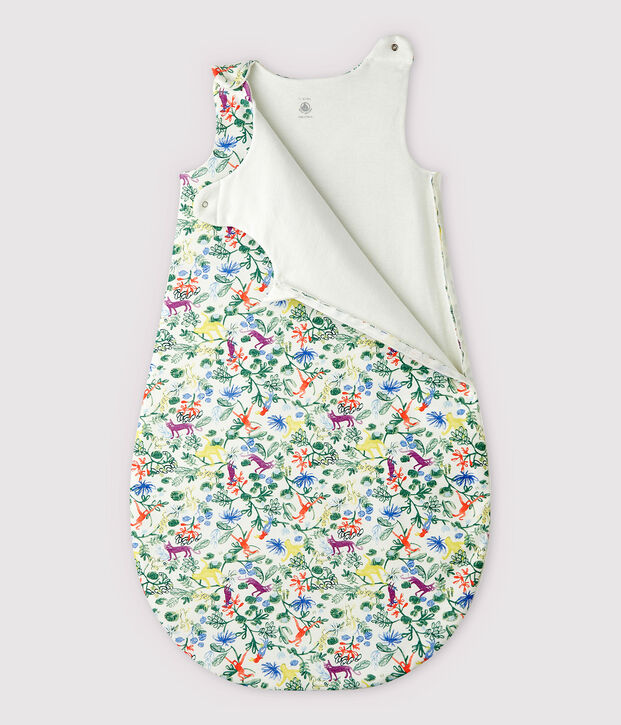 Babies' Jungle Pattern Cotton Sleeping Bag white/multicolor