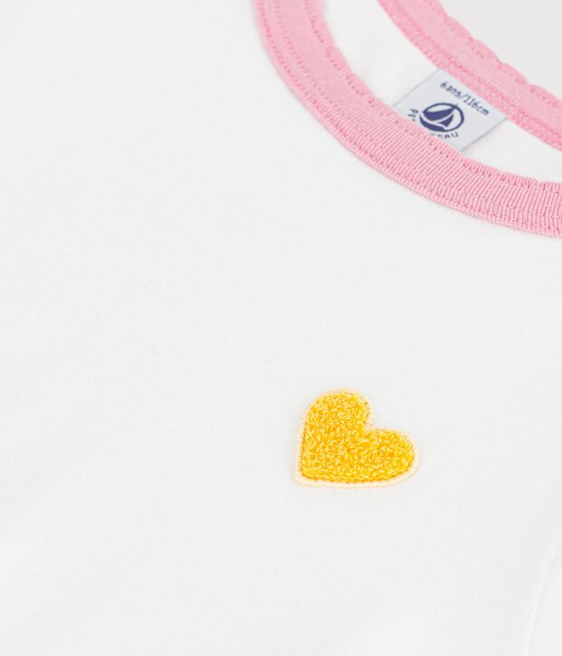 Children's short-sleeved plain T-shirt white