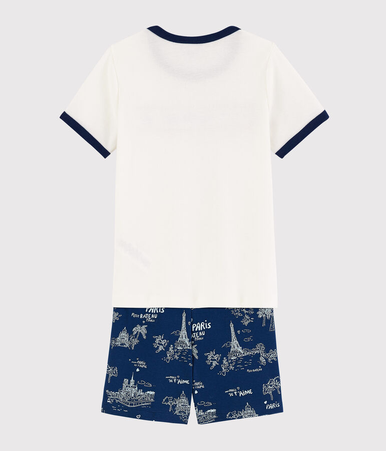 Boys' Toile de Jouy Paris Cotton Short Pyjamas blue/multicolor