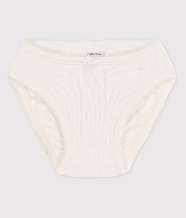 Girls' Cotton Briefs white