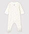 Babies' Cherry Pattern Organic Cotton Tube Knit Bodyjama MARSHMALLOW white/MULTICO white